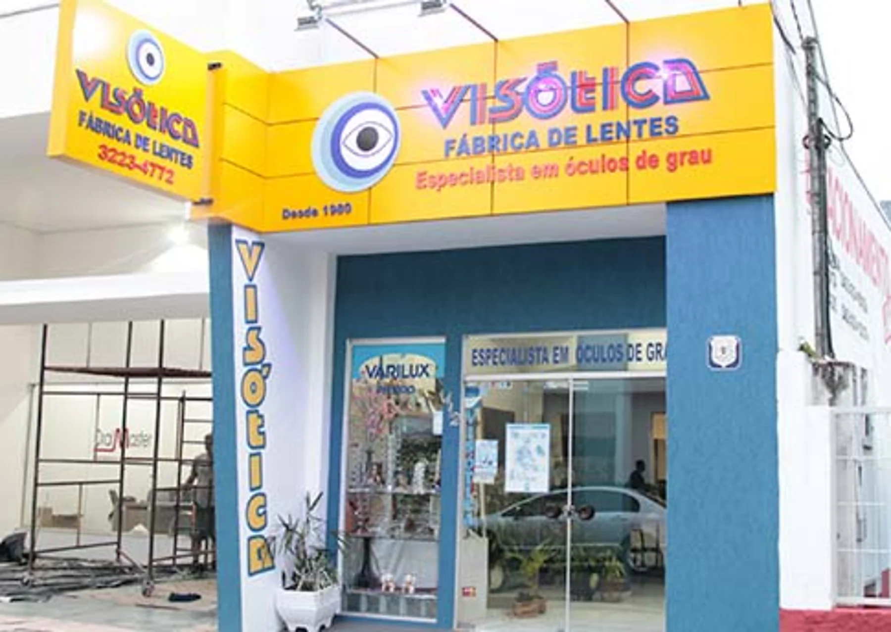 Fachada real da Ótica Visótica em Presidente Prudente
